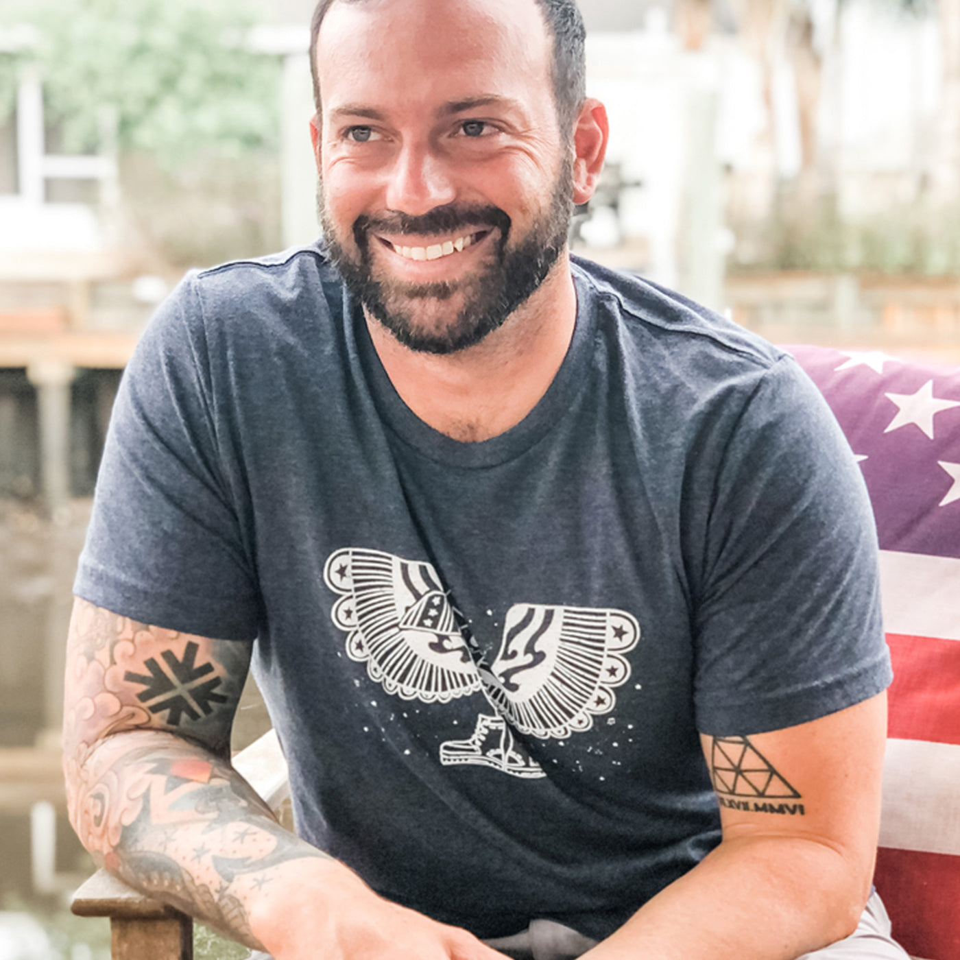 the admiral's daughters freedom eagle t shirt benefiting boot campaign us military charity