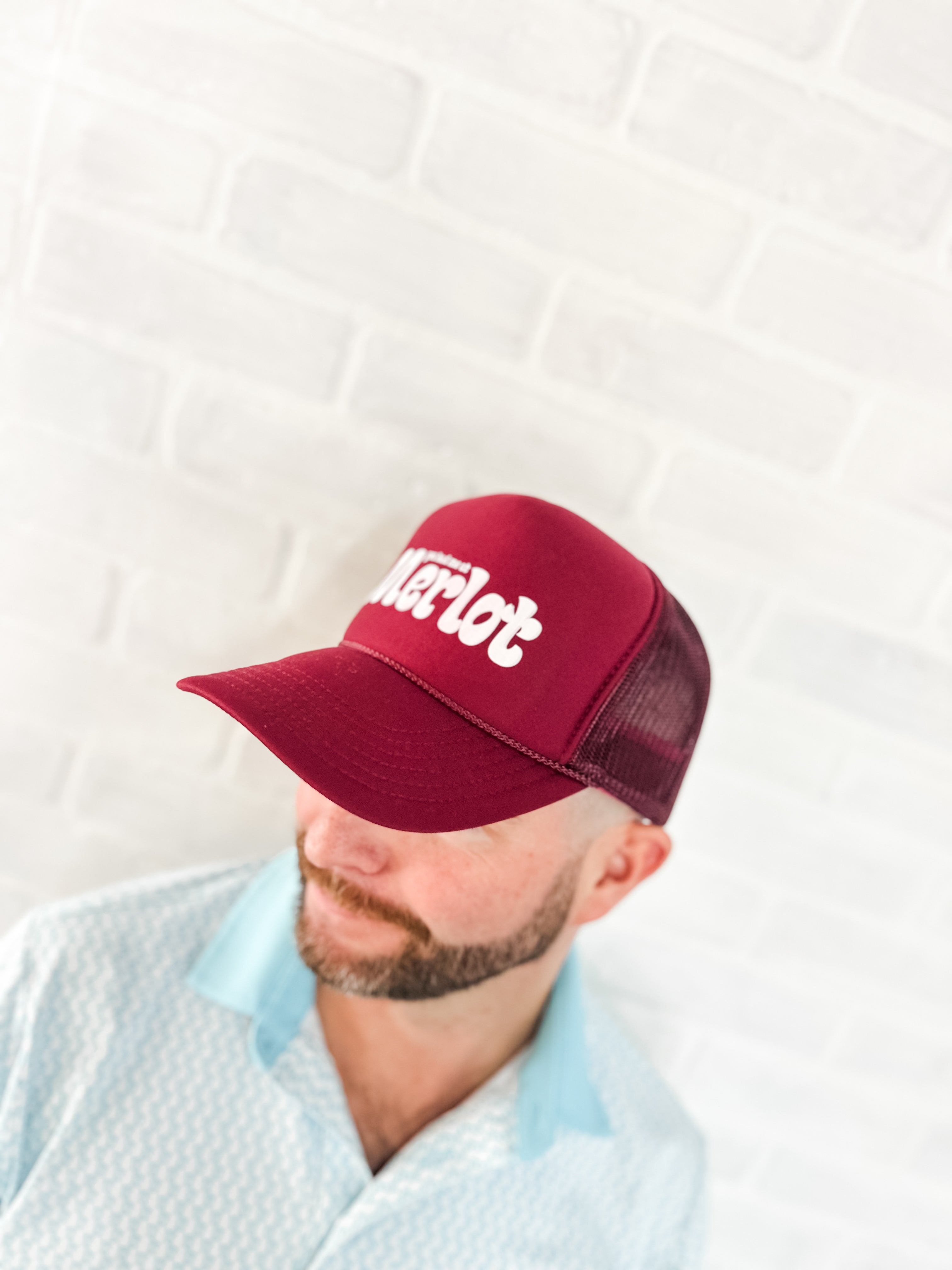 you had me at merlot jerry maguire crimson corkie foam trucker hat casual wine lovers apparel